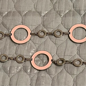 VINTAGE~ CHAIN BELT~ PINK/ SILVER~LINKS